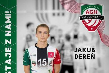 Jakub Dereń na dłużej w AZS AGH Kraków